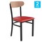 Flash Furniture Red Vinyl Dining Chairs - Walnut Wood Backs, 2PK 2-XU-DG6V5RDV-NAT-GG - alternate 8